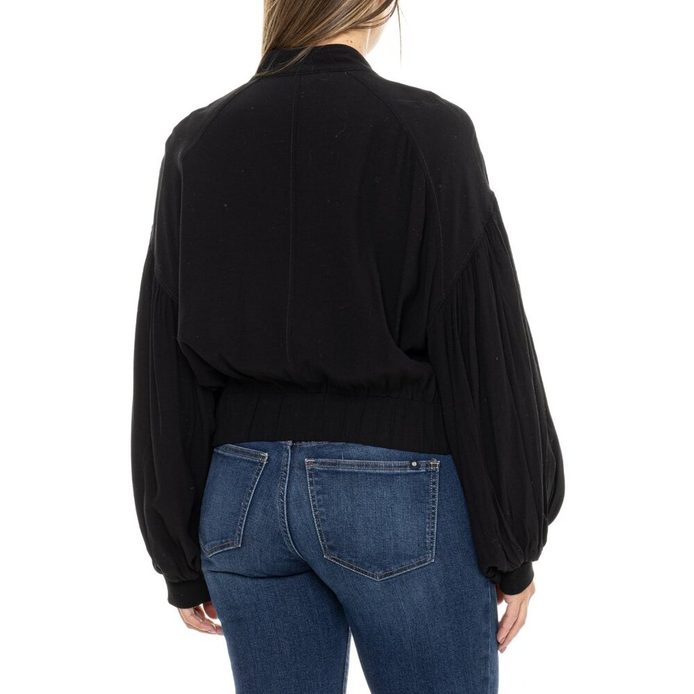 Free People On Pointe Bomber Women's Jacket, Black $168 retail NWT large - Picture 2 of 2